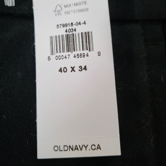 Men's Old Navy Black Athletic Taper Cotton Dress Pant - Picture 4 of 4